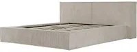 Letto con contenitore in velluto a coste Courchevel - 140 x 190 cm - Beige