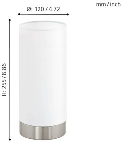 Eglo 95118 - Lampada da tavolo dimmerabile PASTERI 1xE27/40W/230V