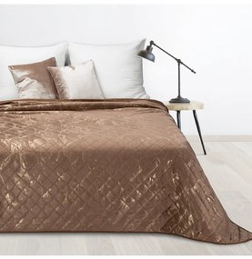 Copriletto in velluto Luiz6 beige con oro