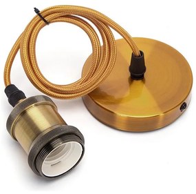 Aigostar - Cavo di alimentazione 1xE27/60W/230V oro
