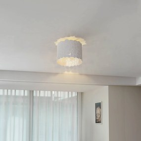 Lindby Aralena plafoniera, bianco, metallo, Ø 26 cm