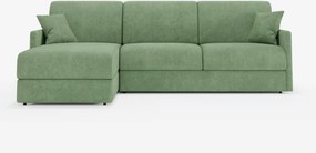Tommy Divano Letto con penisola contenitore - design minimal e sfoderabile in tessuto smacchiabile simil cotone T33