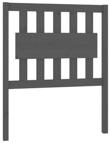Testiera letto grigia 80,5x4x100 cm in legno massello di pino