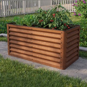 PRIMEYARD 120 x 60 x 60 cm Orto rialzato, acciaio corten, look ruggine - (GFPV00963)