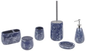 Set accessori bagno ceramica blu ANTUCO Beliani