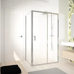 Box doccia con ingresso frontale scorrevole Ocean L 110 x H 195 cm, vetro 5 mm vetro senza finitura / trasparente profilo argento cromato