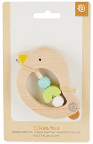 Bieco - Anello per la dentizione - uccellino con perline verde blu