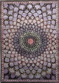 Loribaft Tappeto 170 x 240 Nero (Indian) Annodato A Mano