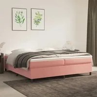 Giroletto a Molle Rosa 200x200 cm in Velluto 3121143