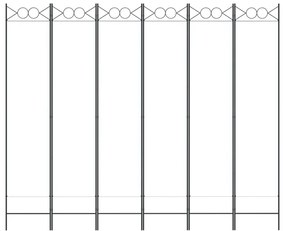 Divisorio a 4 pannelli bianco 240x200 cm tessuto