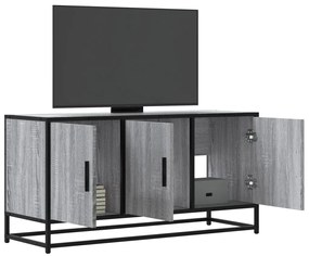 Mobile Tv Grigio Sonoma 100x35x50 Cm Legno Multistrato Metallo /