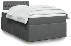 Giroletto A Molle Con Materasso Grigio Scuro 120x200 Cm Tessuto /