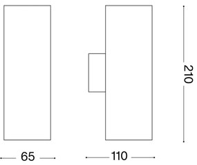 Ideal Lux - Applique da esterno GUN 2xGU10/35W/230V IP44 antracite