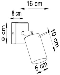 Sollux SL.0727 - Faretto da parete RING 1xGU10/10W/230V