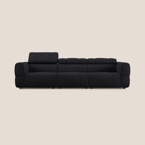 Giotto Divano modulare a 3 sedute con opzione relax elettrico in microfibra effetto velluto impermeabile T09