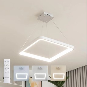 Brilagi - Lampada a sospensione dimmerabile con cavo FALCON SLIM LED/50W/230V 50x50 cm bianco + telecomando