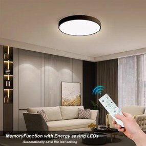 Immax NEO 07248L-Luce LED dimmerabile SEMPLICI 36W/230V Wi-Fi Tuya nero +RC