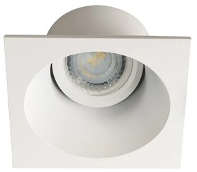 Faretto Incasso Moon Orientabile Quadrato Alluminio Bianco Opaco 1 Luce Gu10