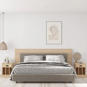 Comodini 2 Pz Rovere Sonoma 43x36x50 Cm /