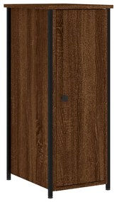 Comodino rovere marrone 32x42x80 cm in legno multistrato