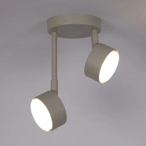 Lampadario a sospensione con supporto rigido NEMO 2xGX53/12W/230V beige