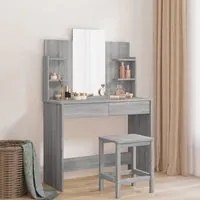 Toeletta con Specchio Grigio Sonoma 96x39x142 cmcod mxl 131395