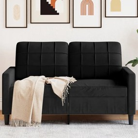 Divano A 2 Posti Nero 120 Cm İn Velluto /