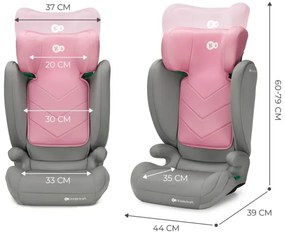 KINDERKRAFT - Seggiolino auto I-SPARK i-Dimensioni (100-150 cm) rosa