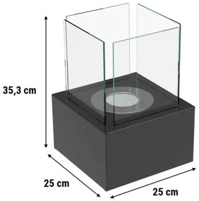 BIO camino TANGO2 35,3x25 cm 1kW nero TANGO2/CZARNY/TUV