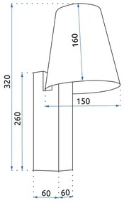 Lampada da parete LOFT APP1279-1W BLACK