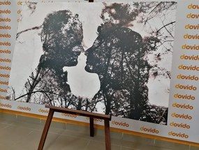 Stampa su tela – Aspetto dell'amore in bianco e nero