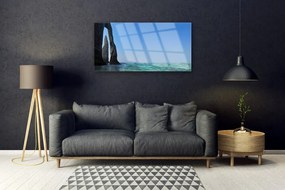 Quadro vetro Paesaggio marino roccioso 100x50 cm