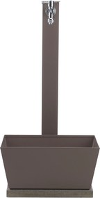 Fontana da Giardino con Rubinetto Vaschetta e Base Belfer 42/QVR Tortora...