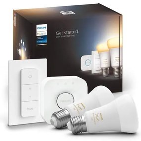 Starter pack Philips Hue WHITE AMBIANCE 2xE27/8W/230V + dispositivo di interconnessione