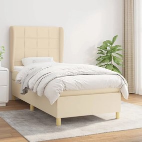 Giroletto A Molle Con Materasso Crema 100x200 Cm İn Tessuto /