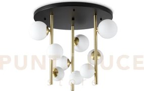 Perlage lampadario da soffitto 9 luci attacco g9 bianco lampadine i...