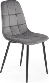 Sedia K417 grigio velluto