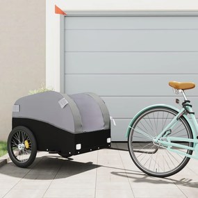 Rimorchio Da Bici Nero E Grigio 45 Kg İn Ferro /