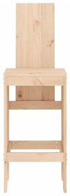 Sgabelli da bar 2 pz 40x42x120 cm in legno massello di pino