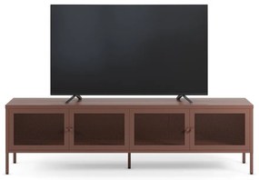 Mobile TV burgundy in metallo 160x50x35 cm Fayna – Marckeric