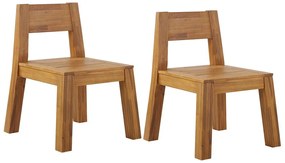 Set di 2 sedie da giardino legno di acacia chiaro LIVORNO Beliani