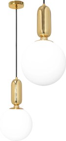 Lampada Da Soffitto Pensile Di Vetro Metallico Oro Gold APP474-1CP