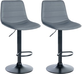 Barhocker Lex İn Ecopelle - Il Massimo Comfort E Design Senza Tempo. / Grau / Metall Matt Schwarz