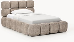 Letto imbottito in teddy bouclé con contenitore Tayla