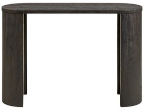 Tavolo consolle marrone scuro con effetto rovere 38x114 cm Bibione – House Nordic