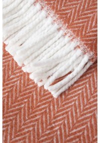 Plaid in terracotta con cotone , 140 x 180 cm Skyline - Euromant