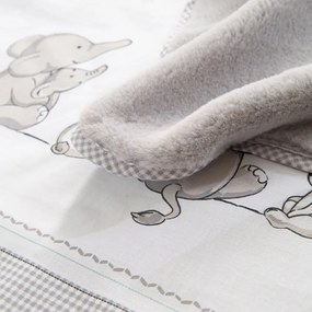 Coperta per bambini bianca/grigia in micropile 80x80 cm Sternenzauber – Roba