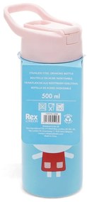 Bottiglia per bambini azzurra in acciaio inox 500 ml Lottie &amp; Friends – Rex London