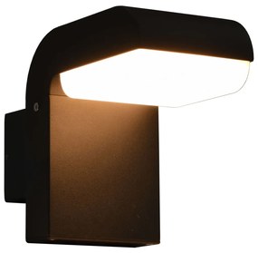 Lampada Da Parete Da Esterno A Led 9 W Nera Ovale /