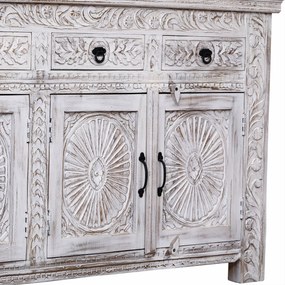 CARMEN - mobile in legno di mango con 4 ante e 4 cassetti